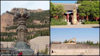 La statue de Guanyin a été démantelée en mai.