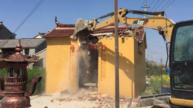 En 26 jours, près de 6 000 temples Tudi ont été démolis dans la ville de Gaoyou dans le Jiangsu.