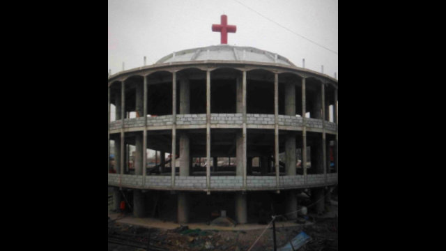 L’église de Mazhuang était encore en construction quand elle a été détruite.