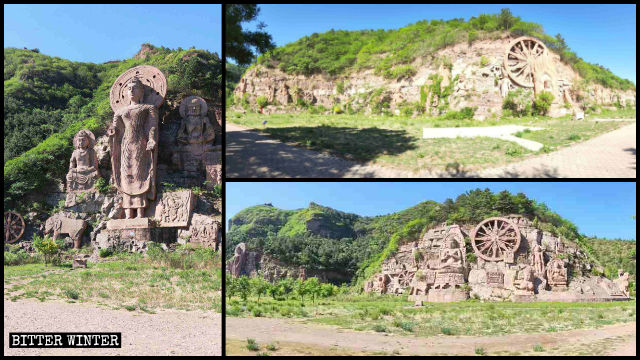 L’aspect original des sculptures à flanc de falaise dites de la « Lumière du bouddhisme ».